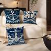 Темно-синий якорь 45*45см Наволочка Чехол для подушки Декор Наволочка Домашняя наволочка Для диванной подушки