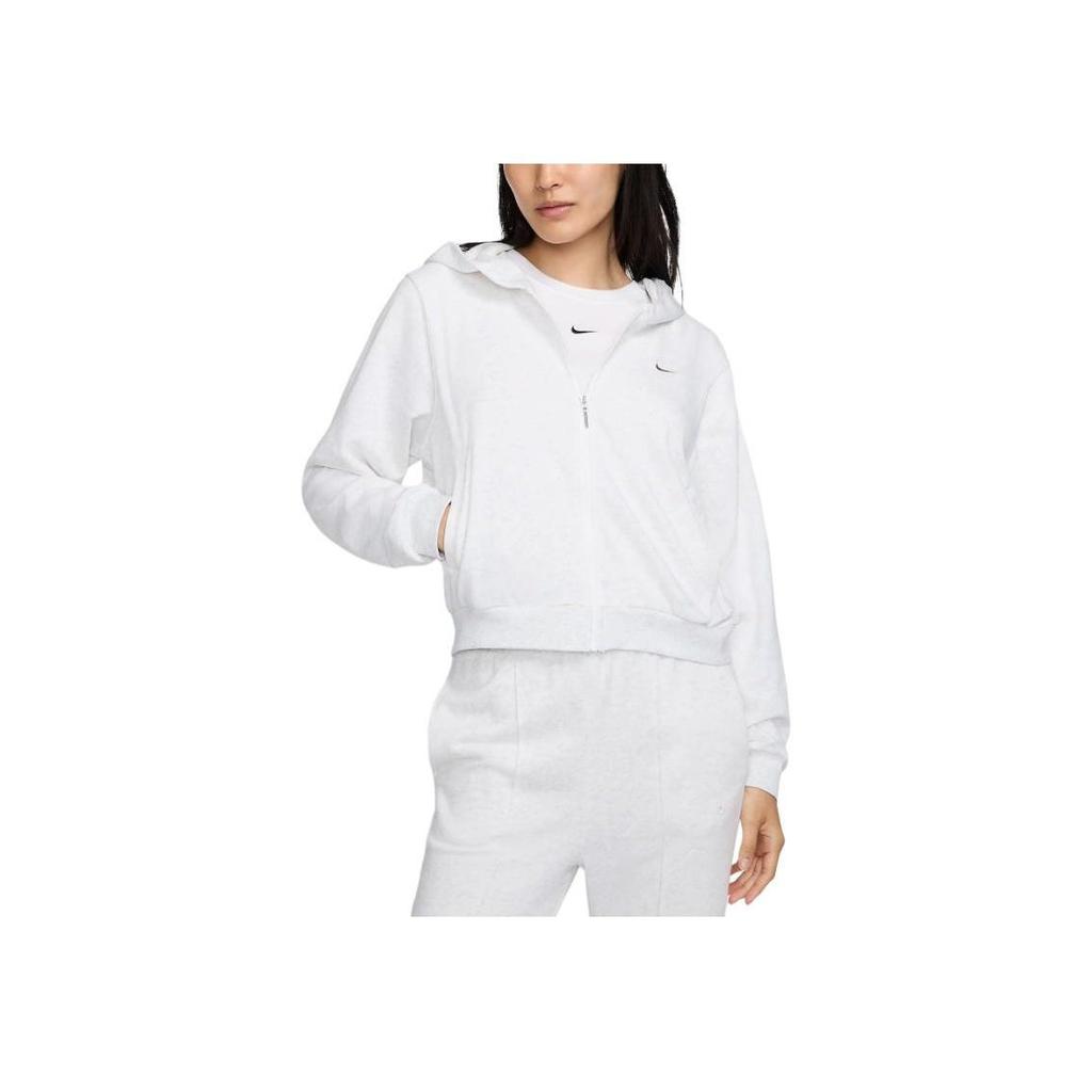 Nike Chill Terry однотонная свободная куртка с капюшоном на молнии женская верхняя одежда береза-вереск FN2420-051