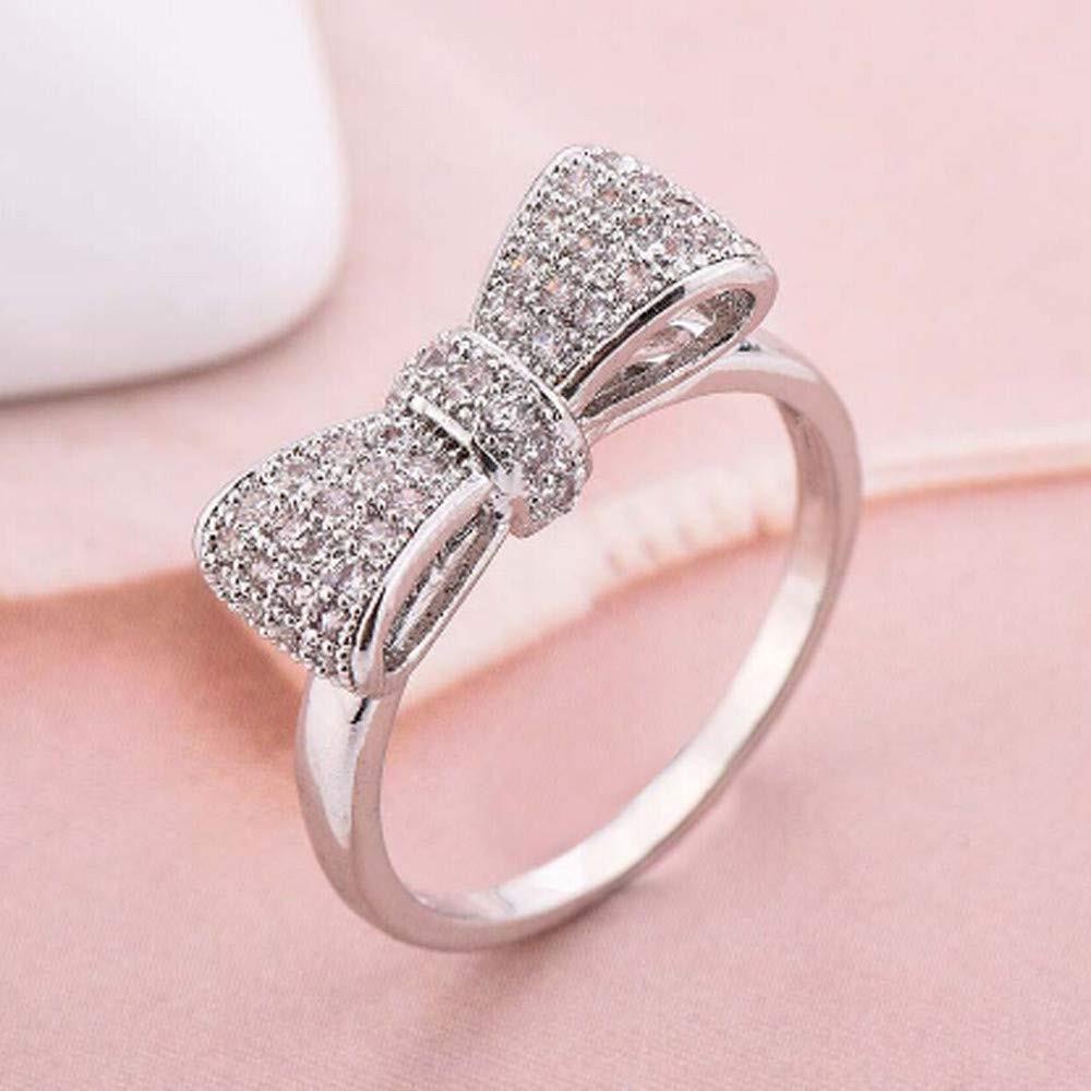 Японская и корейская мода Цирконий Love Ring Bow - Simple Ins Style для женщин