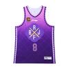 CBA Series Printed V-Neck Comfortable Breathable Universal Casual Basketball Jersey Men Jersey Iron-Orchid-Purple AAYUA33-1