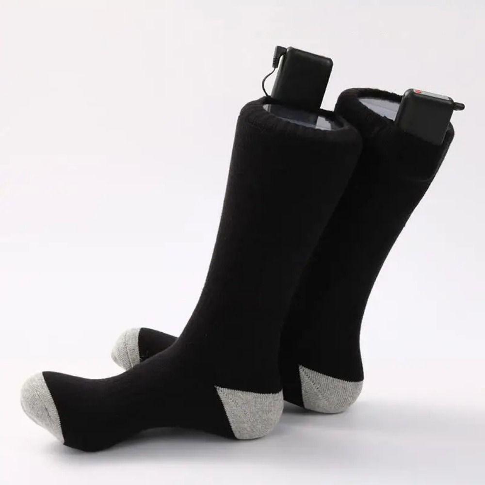 Temperature Control Electric Heated Socks Washable Winter Warm Stockings  Women