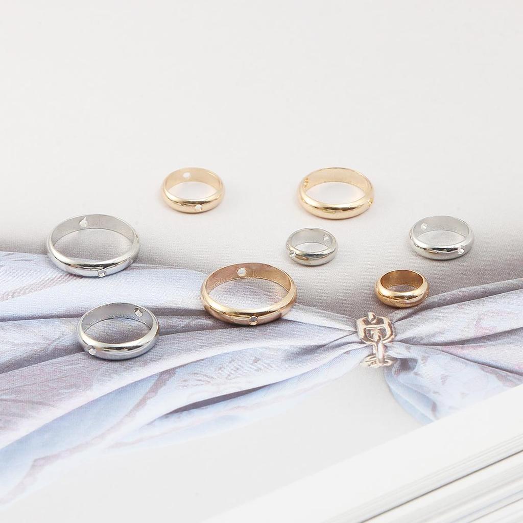 10 шт./лот, бусины-разделители с двойным отверстием, позиционирующие круговые кольца для прыжков, для DIY браслетов из бисера, аксессуары для изготовления ювелирных изделий