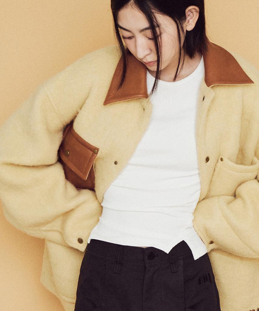 Mayol Unisex Wool Half Coat_Cream Yellow
