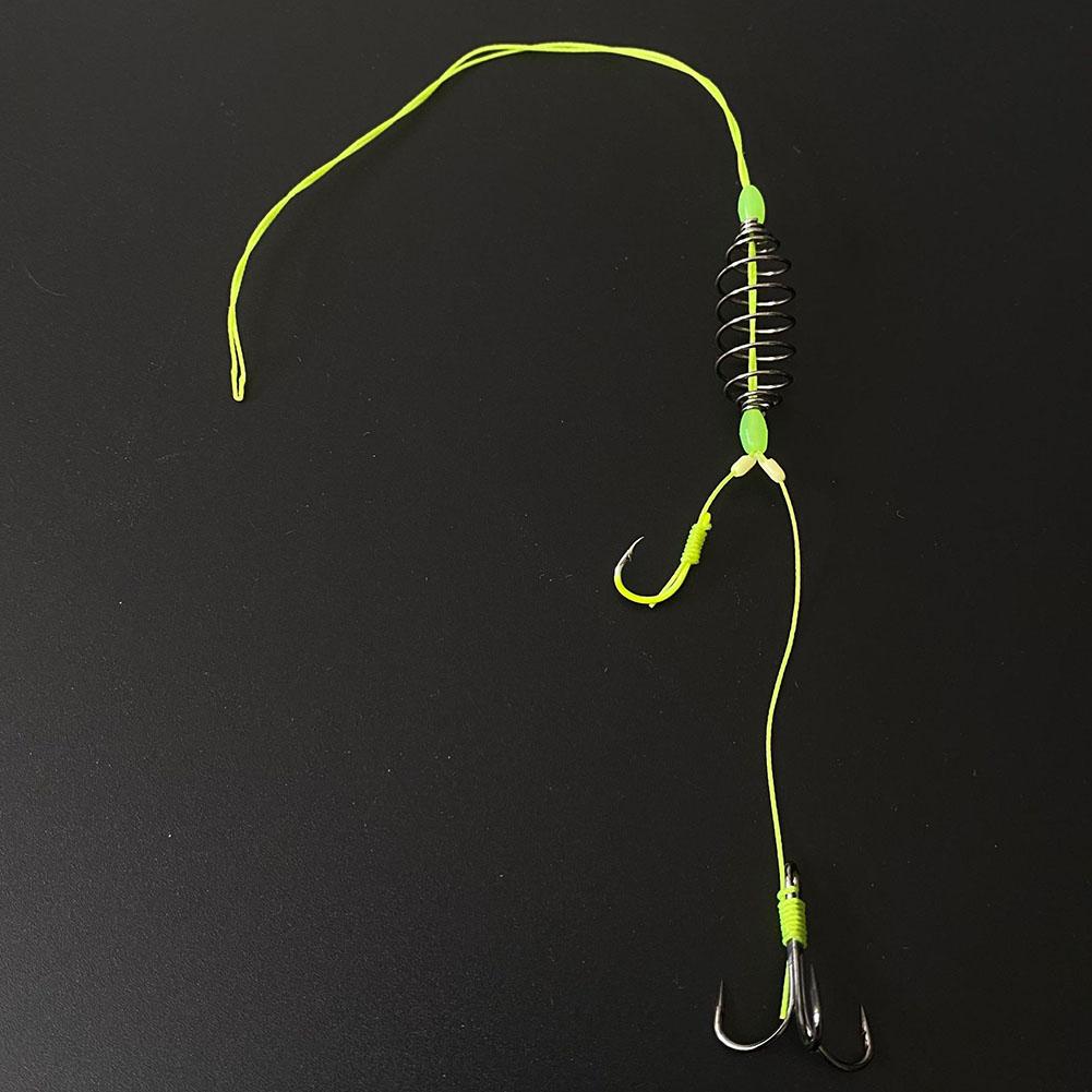 Рыболовные крючки для озер и рек, кормушка для рыбалки, завязанная вручную, 14 см, 1 коробка, не запутывается
