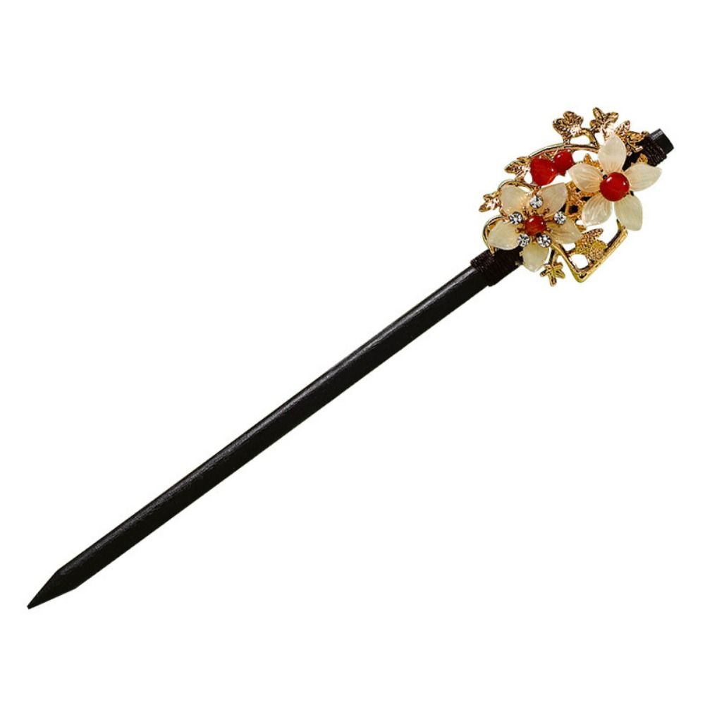 Handmade Wooden Hairpins Chinese Hanfu Hair Fork Decorative Hair Stick Pins Wedding Party