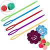10Pcs Color Plastic Hand Sewing Needle Crochet Hooks DIY Yarn Darning Tapestry Knitting Hand-knitted Tool Sweater Needle