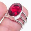 Ювелирное кольцо из серебра 925 пробы с гранатовым камнем, размер 6