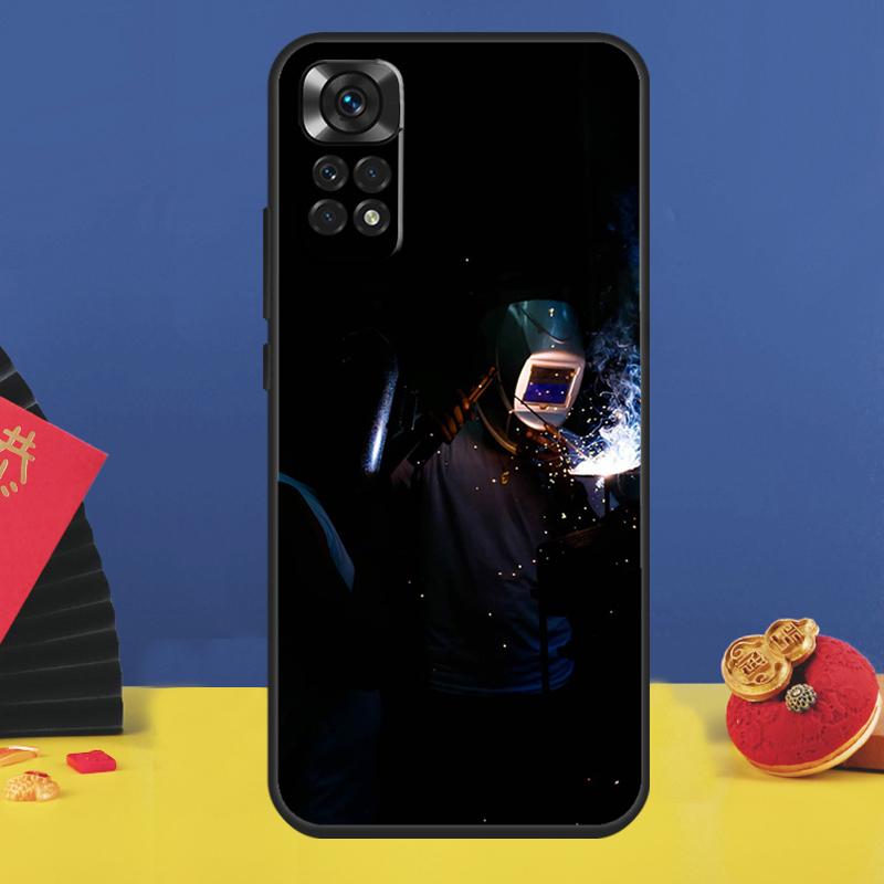 Welder Welding Hot Metal Worker Case For Xiaomi Redmi Note 14 13 Pro 12 10 11 15 Pro Plus Redmi 15 15C 10C 12C 13C 14C Cover