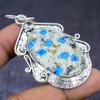 K2 Blue Azurite Gemstone 925 Steling Silver Jewelry Pendant 2.56" T2n23