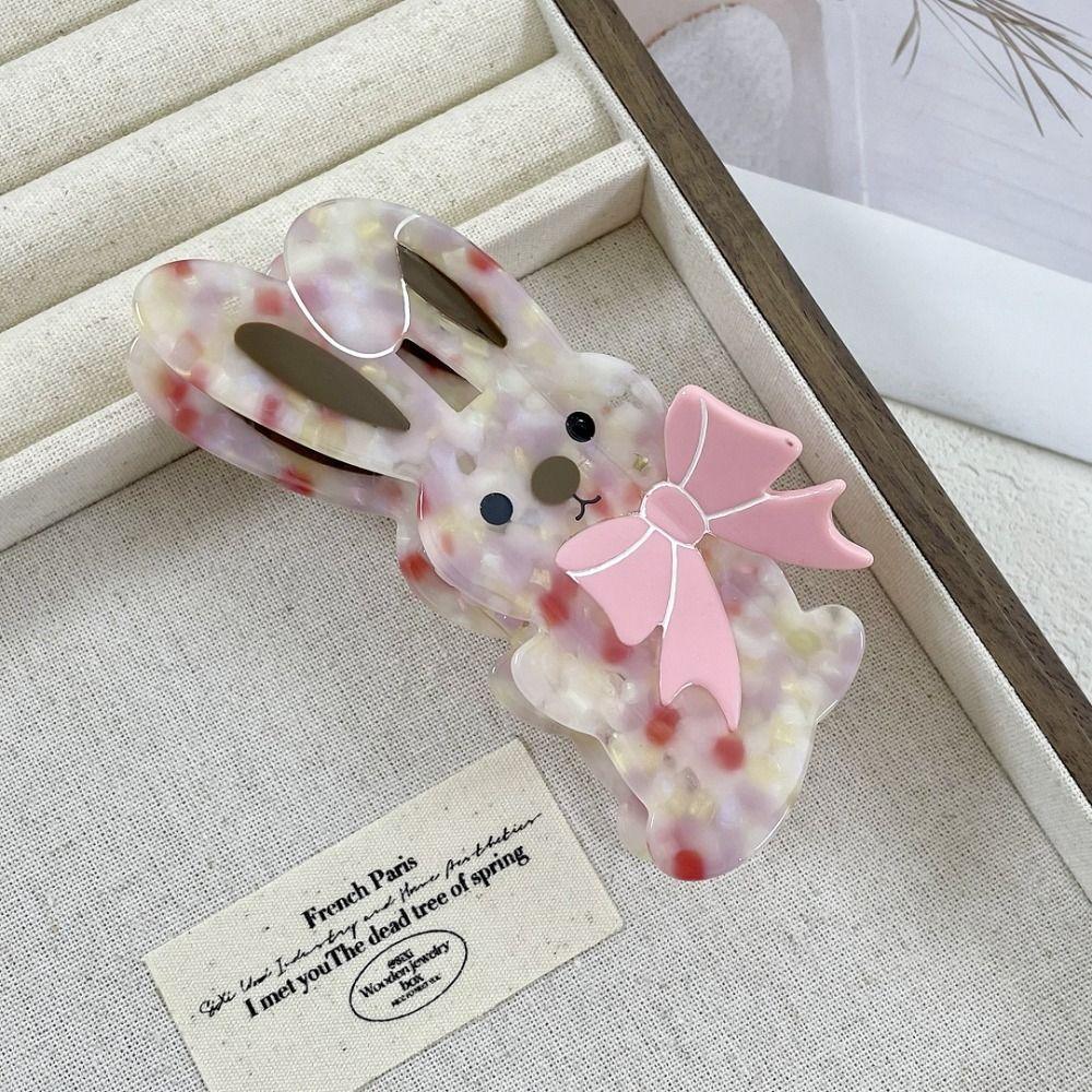 Cow Animal Claw Clip Rabbit Acetic Acid Hair Claw Creative Panda Hair Claw  Girls