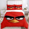 Angry Bird Face Print 3Pcs Bedding Setduvet Cover With 2 Bedropillowcase Home Birthday Gift