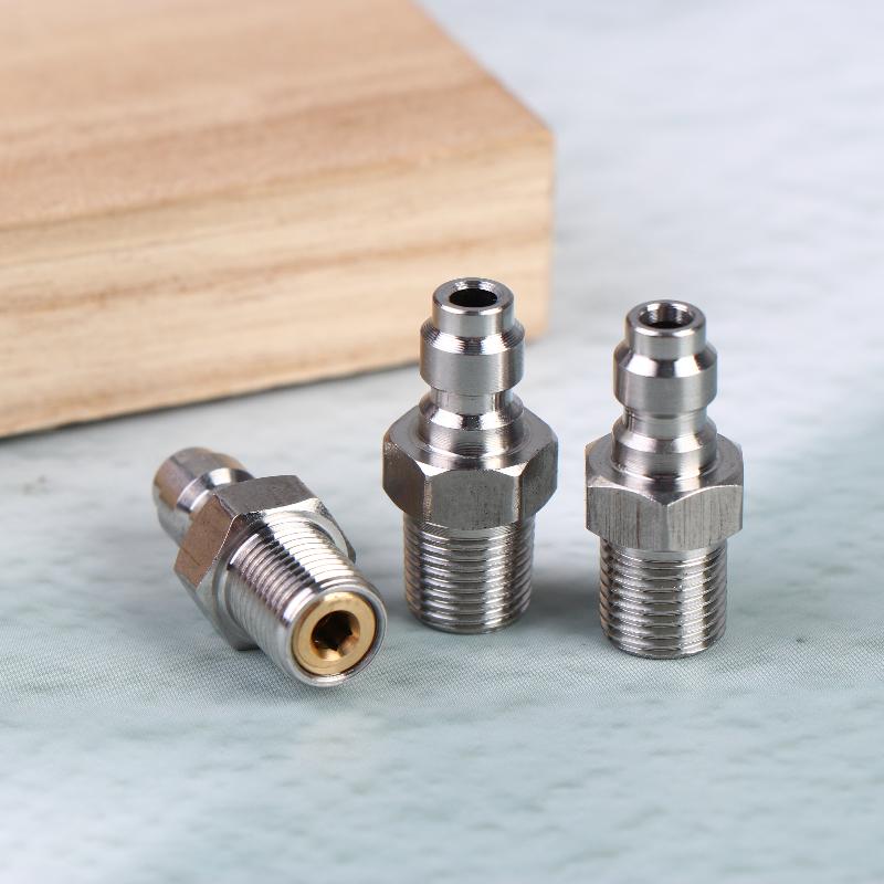 Quick Connect Valve 8mm Male Connector High Pressure Fitting Durable Leakproof Design for Hydraulic Systems
