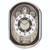 Seiko Clock Wall Clock Karakuri Clock Radio Clock Analog Karakuri 40 Songs Melody Rotating Decoration Light Gold Pearl RE578B