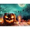 Diamond Painting Cross Stitch Full Round Drill Halloween Pumpkin Light Diamond Embroidery