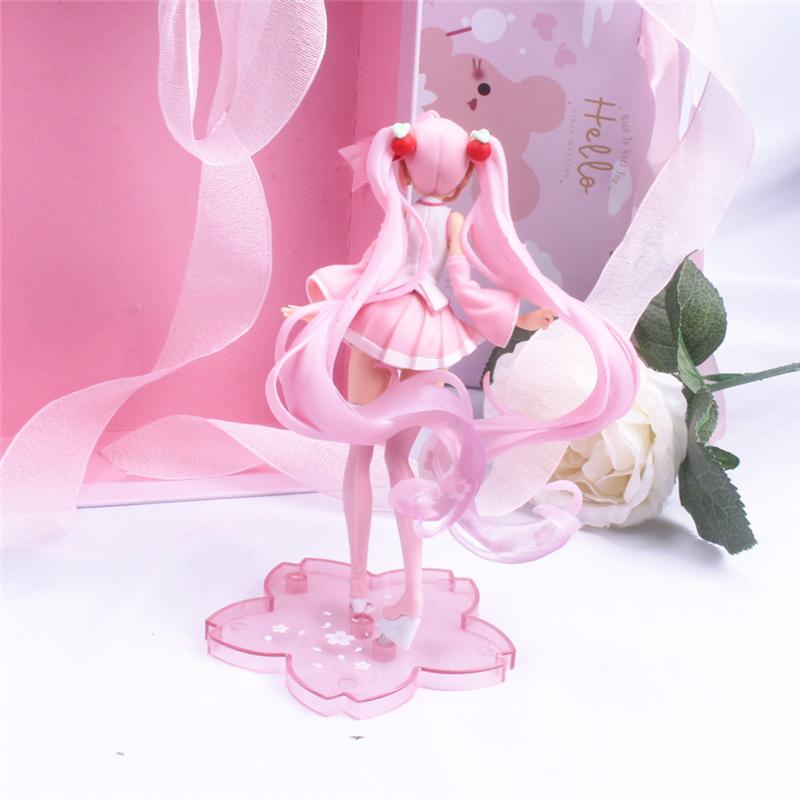 *New Anime Hatsune Miku Action Figure Kawaii Collection Model Pink Sakura Kawaiii Doll Collectible Toys Cake Decor