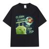 Glerp Glorp Funny Alien Cat Italian Brainrot Meme T-shirt Men Women Fashion Harajuku T Shirts Short Cotton Sleeve T-shirt Summer