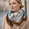 Magnetic Buckle Cotton Square Scarf Soft Cotton Hijab Wraps Fashion Headwear Soft Shawl  Girl Women