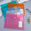 Colorful A4 File Folder Transparent Folder Envelope Bag Durable Document Holder  Ring Binder