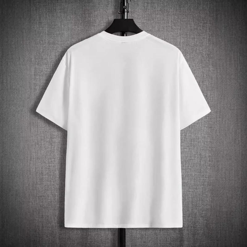 Colorful Ink Graffiti 3D Digital Printing Men's High Street Versatile Round Neck Shoulder Loose Casual Short Sleeved T-Shirts Men’s