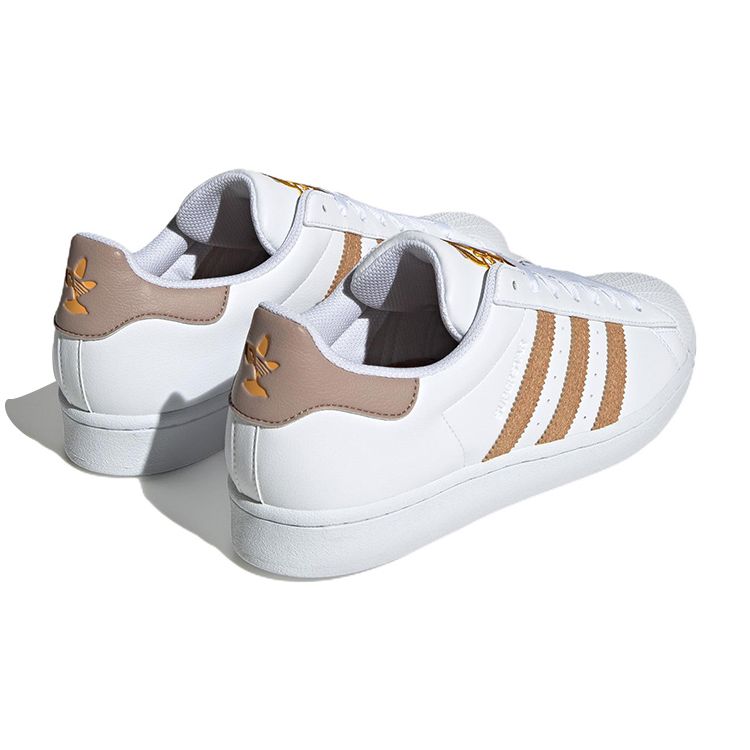 adidas Белые пробковые кроссовки унисекс Superstar Cloud-White Chalky-Brown Crew-Yellow GY0013