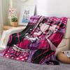 Draculaura black Printed Flannel Blanket, soft throw for bedroom sofa, washable, fan merchandise, great gift.