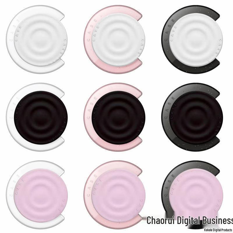 Trendy Celebrity-Style C-Shape Wave Pattern MagSafe Magnetic Silicone Phone Stand with Drop Protection for Women