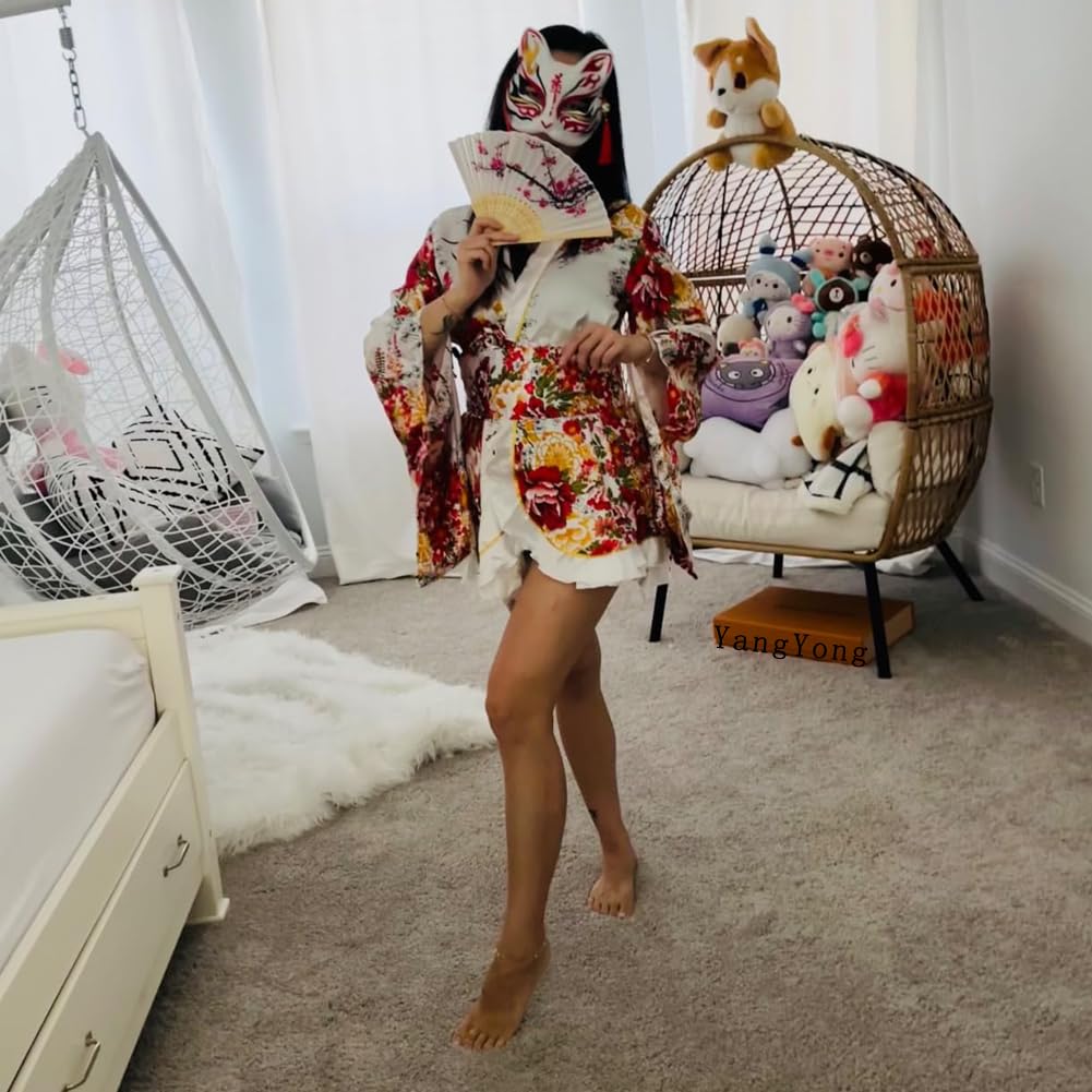 Маска Лисы Рождественская Животное Косплей Кабуки Половина Лица Маска Кошки Маскарад [podresumYuzu Natsu] Костюм, (D)