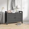 VidaXL Entryway Bench Grey 80x40x60 Cm Solid Pine Wood 821781