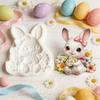 Форма силиконовая Yousheng Кролик Пасхальный кролик Цветочный узор Форма для изготовления шоколадных конфет Гибкая Многоразовая Легкое извлечение Форма для украшения торта