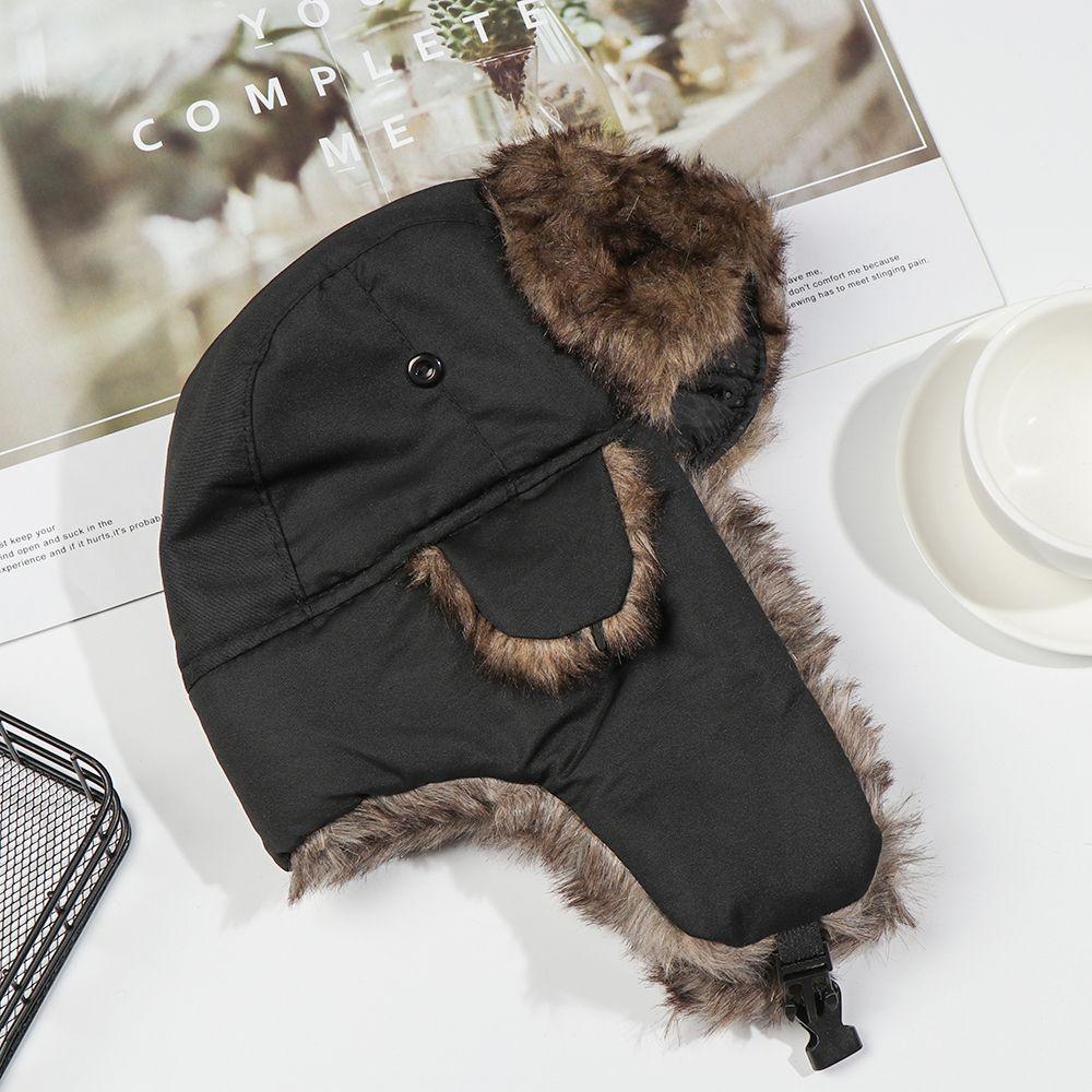 Outdoors Fur Trapper Ski Hat Winter Cap Russian Ushanka Winter Hats