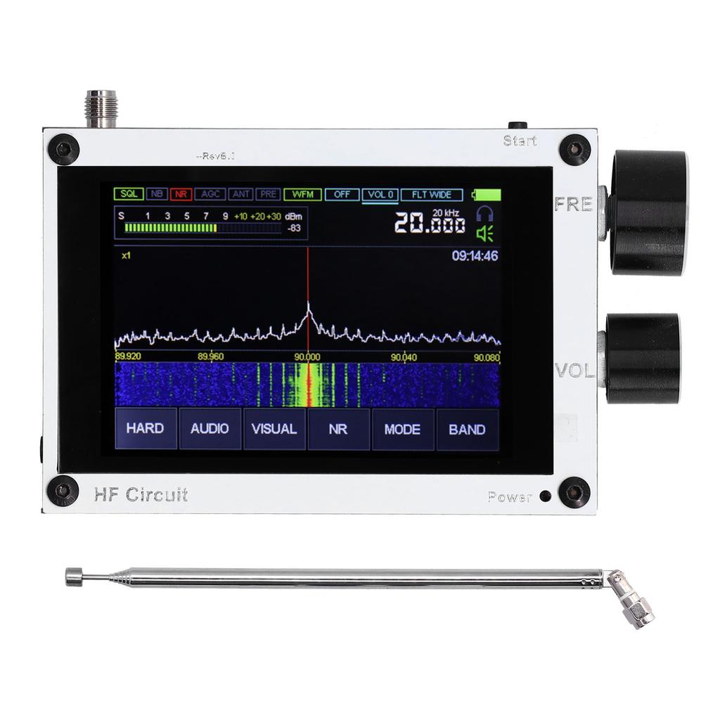 SDR-приемник с сенсорным экраном, беспроводной приемник, промышленные аксессуары, 50 кГц‑2 ГГц, 3,5 дюйма