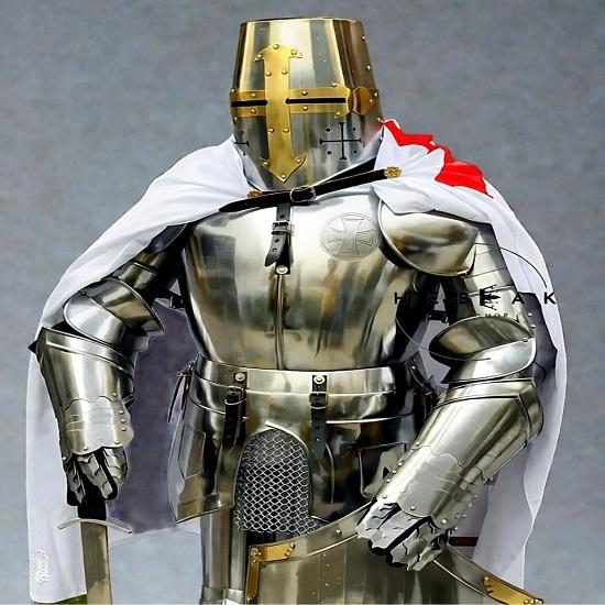 Medieval Wearable Costume Armor Knight Crusader Gothic Full Body Armour Halloween  Cosplay Home Decor Gateway