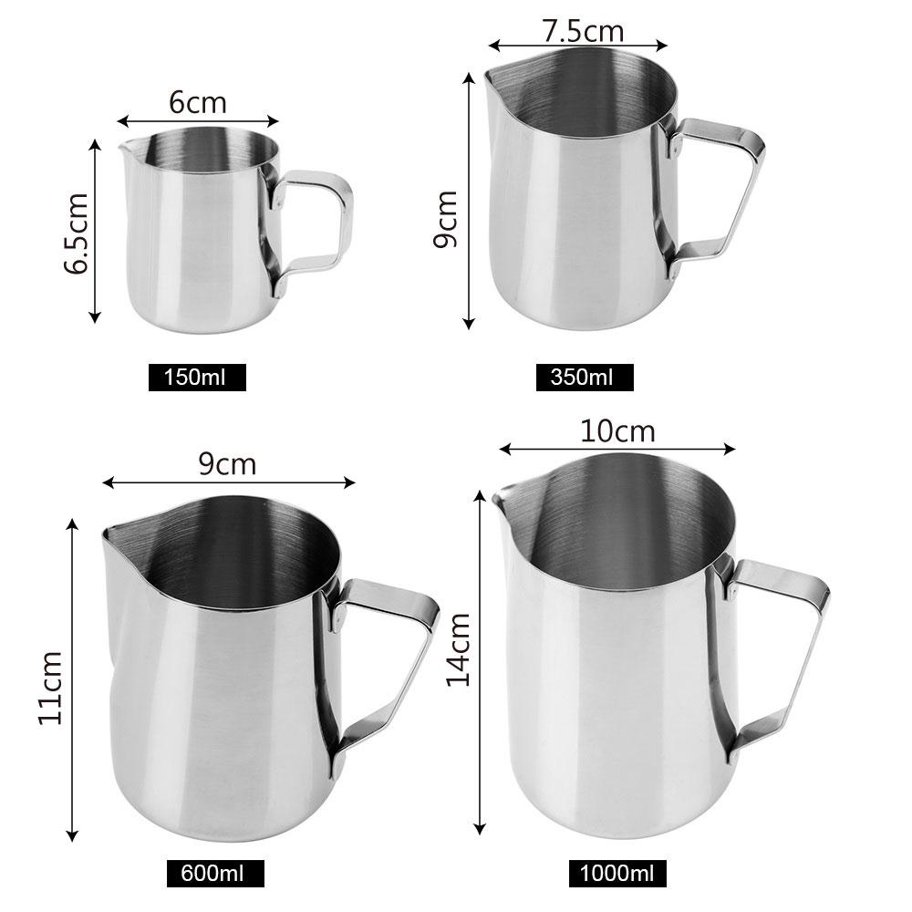 HILIFE Kitchen Tools Coffee Pitcher Barista Craft Coffee Latte Pitcher Stainless Steel Milk Frothing Jug Espresso Pull Flower Cup