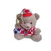 Plush Soccer Bear Keychain With Pp Cotton Filling For Kids And Teens