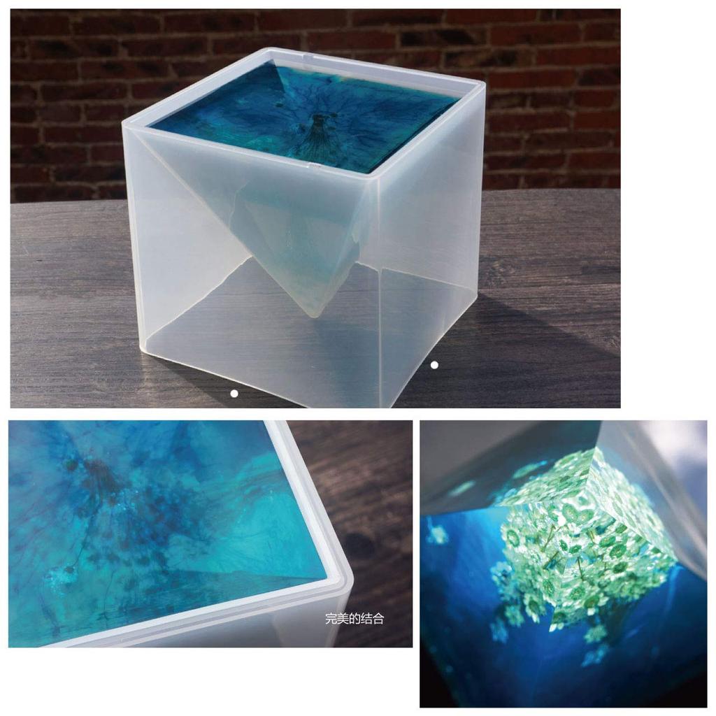 DEZAR Silicone Mold, Resin Pyramid, Orgonite, Handmade, Soft Cutter, 15cm