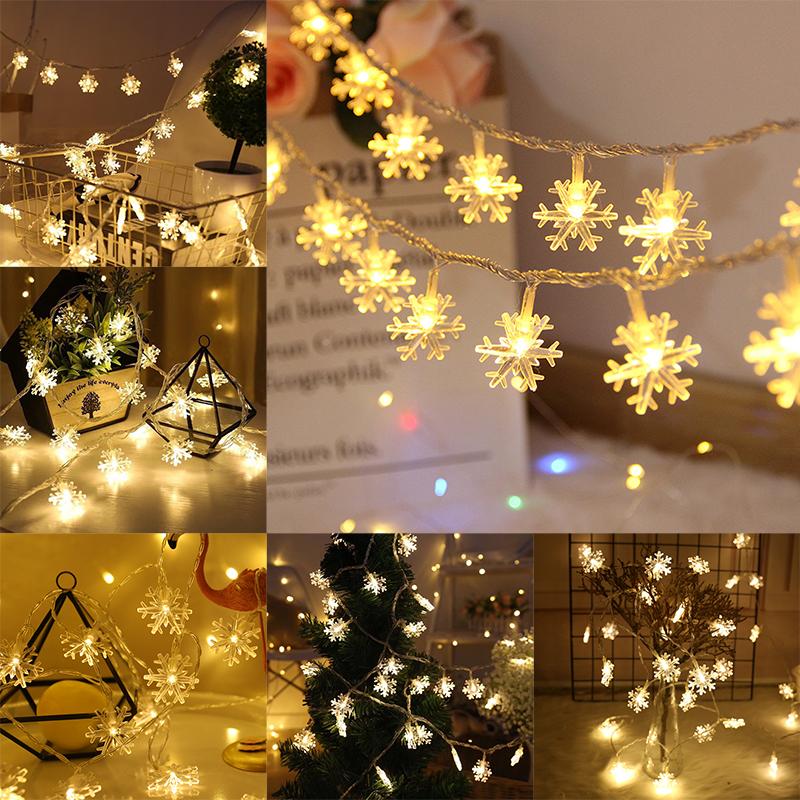Snowflake LED Light Christmas Decor For Home Hanging Garland Christmas Ornaments Xmas Tree Decor Noel Navidad 2024 New Year 2024