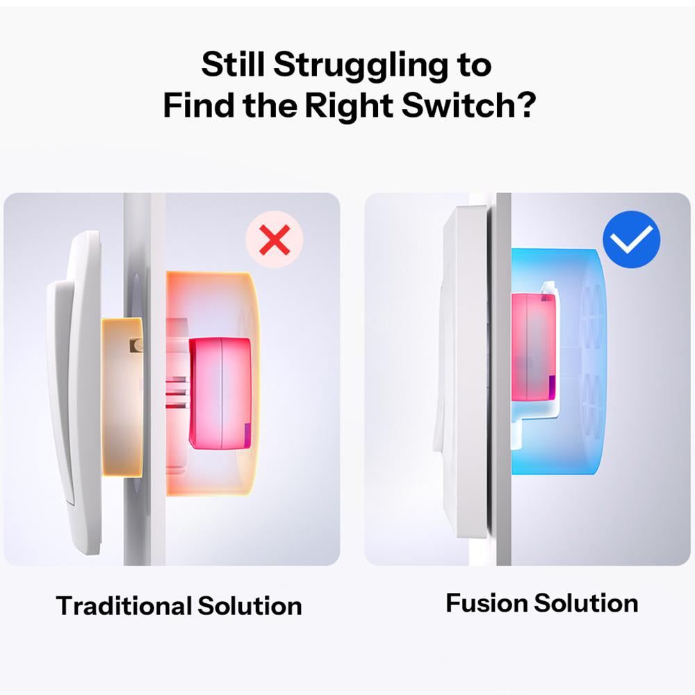 SONOFF E1GSL For Sonoff ZBMINIL2 Retrofit Module 1-Gang Wall Switch Enclosure No Neutral Wire Required, 86mm x 86mm