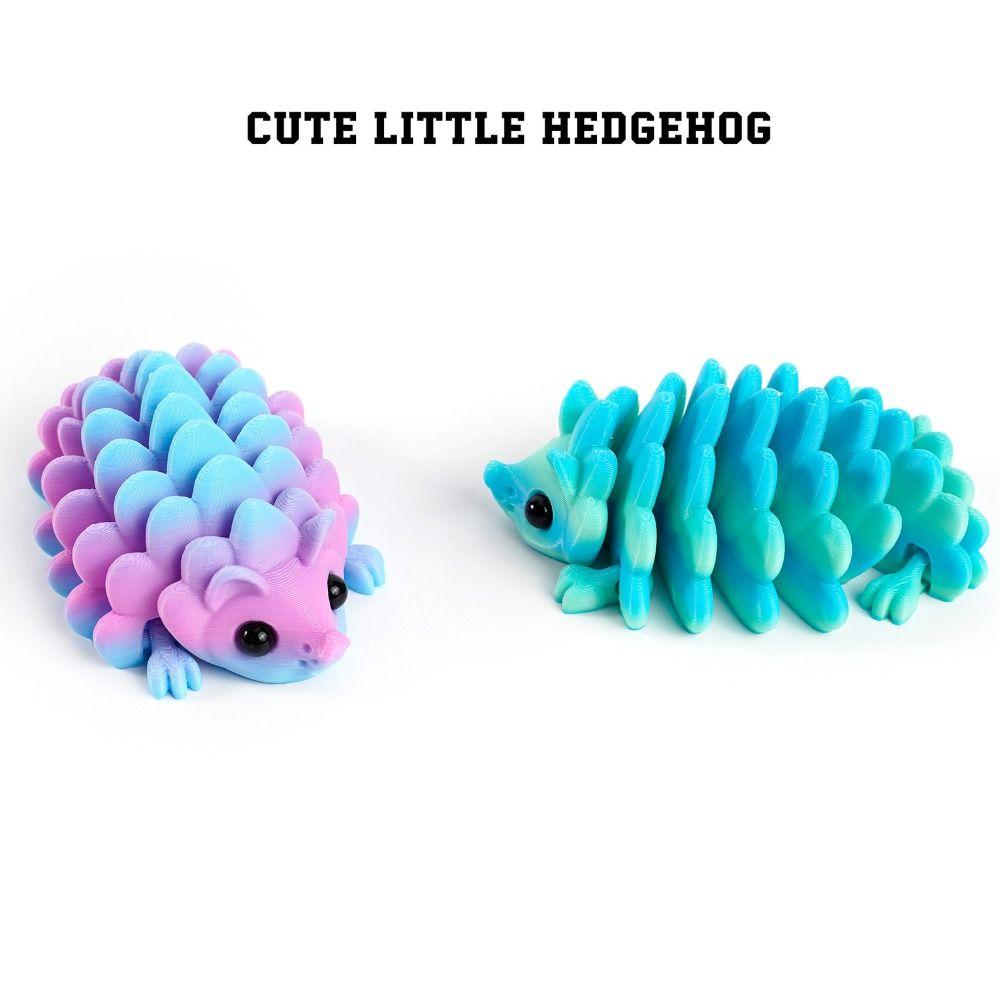 PLA Plastic Hedgehog Desktop Ornaments Multi-jointed Animal Simulation Model  Children's Toy
