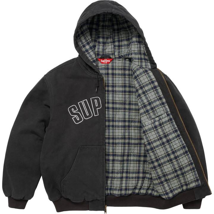 Supreme Reflective Arc Hooded Work Jacket Black