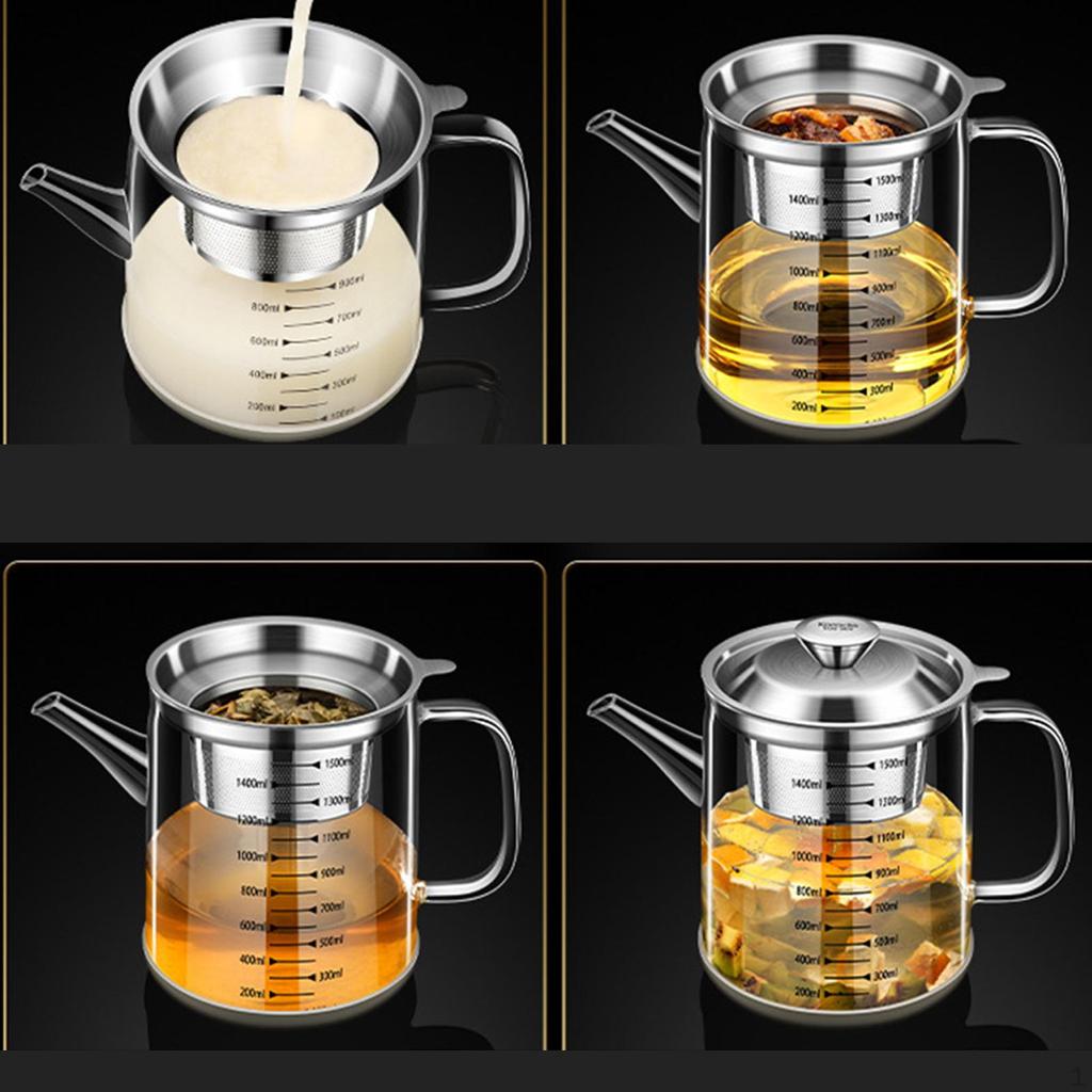 Glass Tea Infuser Pitcher for Beverages