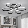 Современный светодиодный потолочный светильник из алюминия 30/60 см, черный/белый цветочный светильник для спальни, гостиной, кабинета, отеля, домашнего освещения, светильников