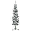 VidaXL Demi Artificial Christmas Tree Slim with Flocked Snow Christmas Tree Holiday Decoration Christmas Ornament 344605
