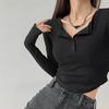 Women Casual Button T-shirts Female Fashion Tops Active Wear Girls Y2K Tshirts Sports Tops For Female Tees Athletic Tops