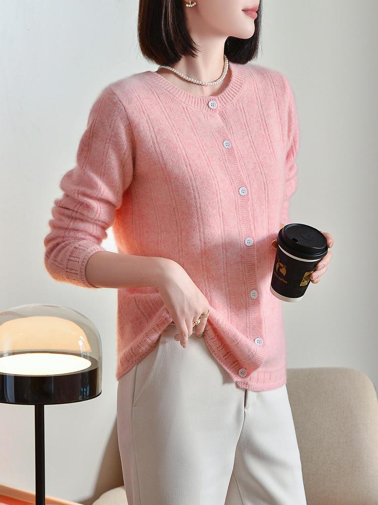 Женский кашемировый кардиган Qinghe кашемир 30% кашемир 70% шерсть осенне-зимний кашемировый кардиган мягкий и теплый