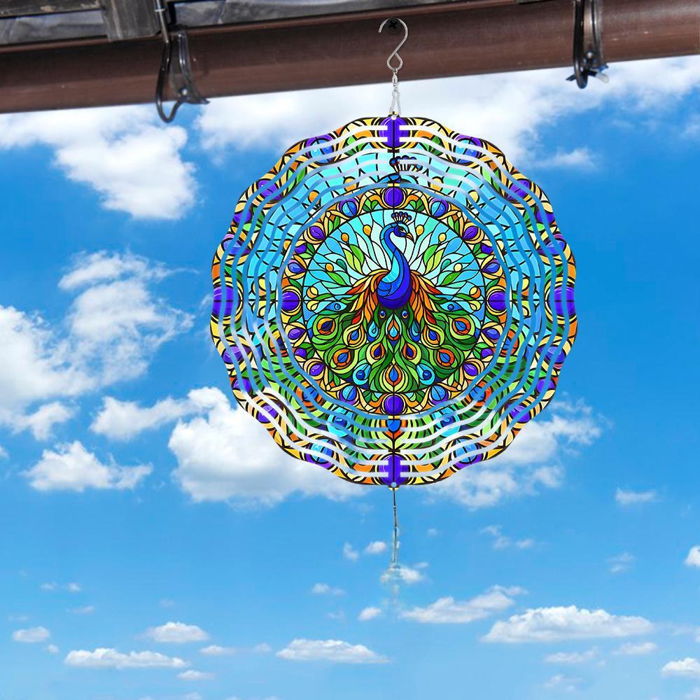1 шт. наружные колокольчики для сада декоративные ветряные колеса отпугиватель птиц подвеска мандала поворот ветра