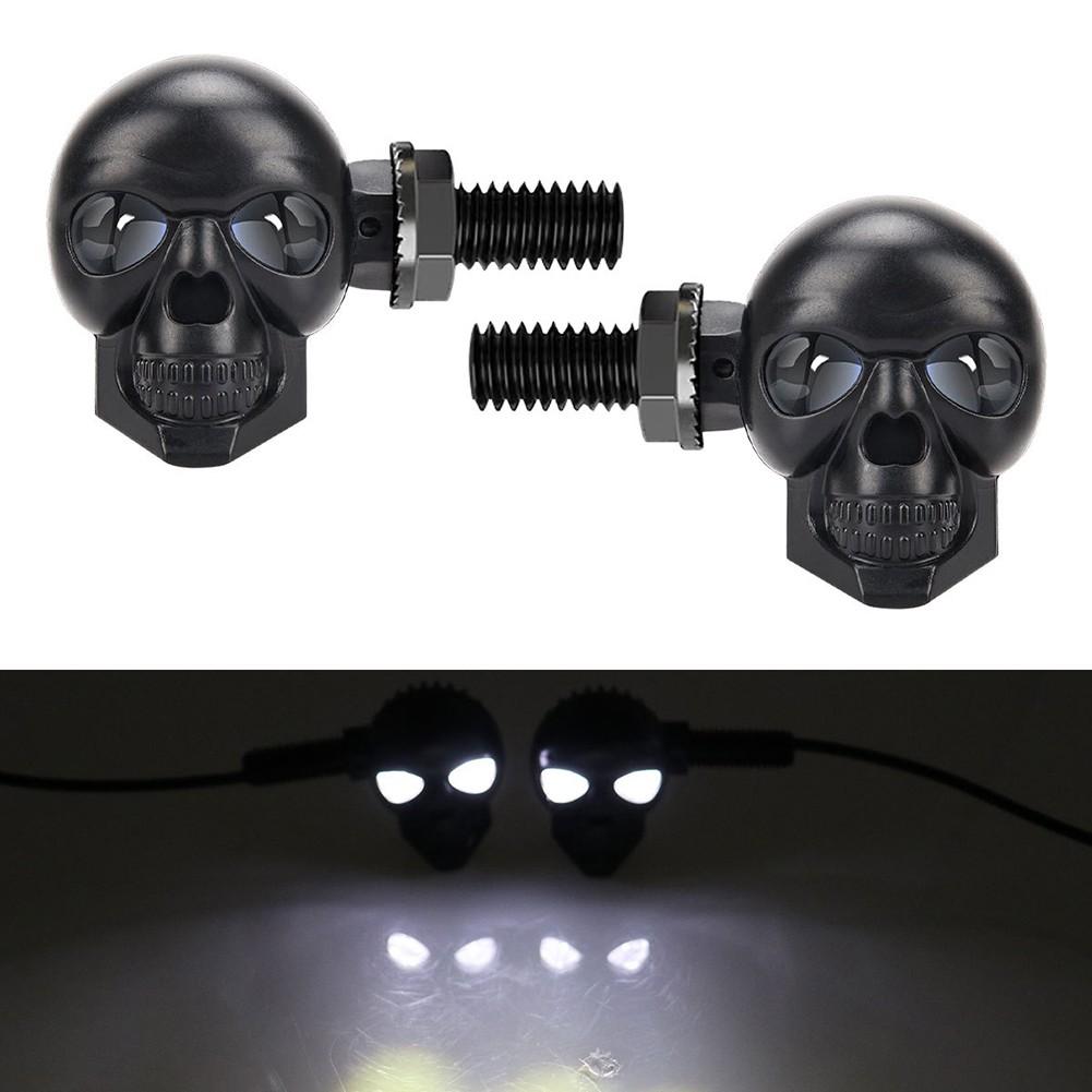 Fog Light Signal Motorcycle LED Lights Skull Shape Lights ABS Plastic Material