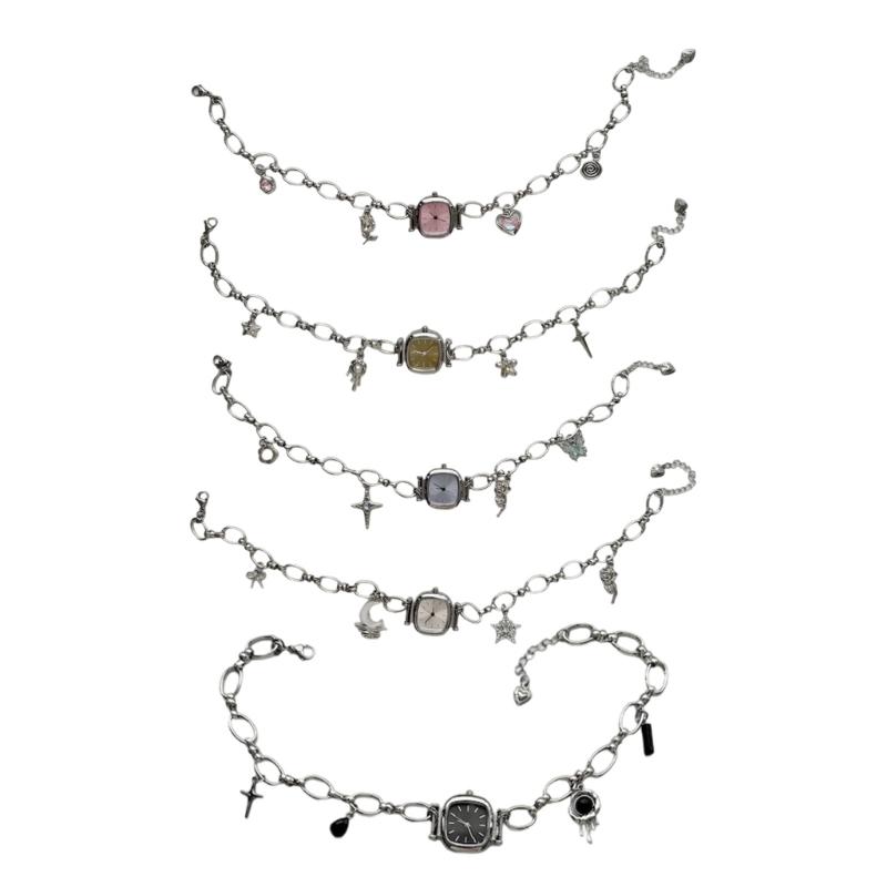 Сверхпрочная винтажная цепочка на ключицу из сплава, кулон в виде механических часов, уникальное милое крутое ювелирное украшение, подарок для женщин