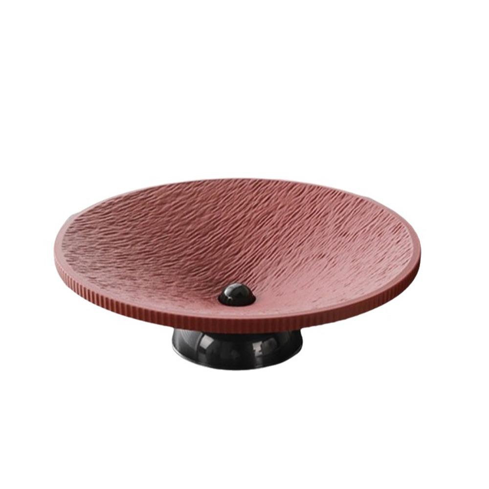 Plastic High-legged Fruit Plate Large Capacity Snack Serving Tray Fashion Candy Plates  Living Room