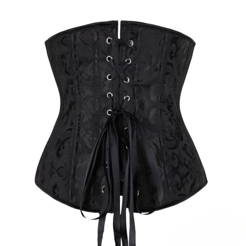 Underbust Corset Floral Push Up Boned Bustier Gothique Korsett For Women Front Busk Gorset Korse Sexy Women Gothic Corset