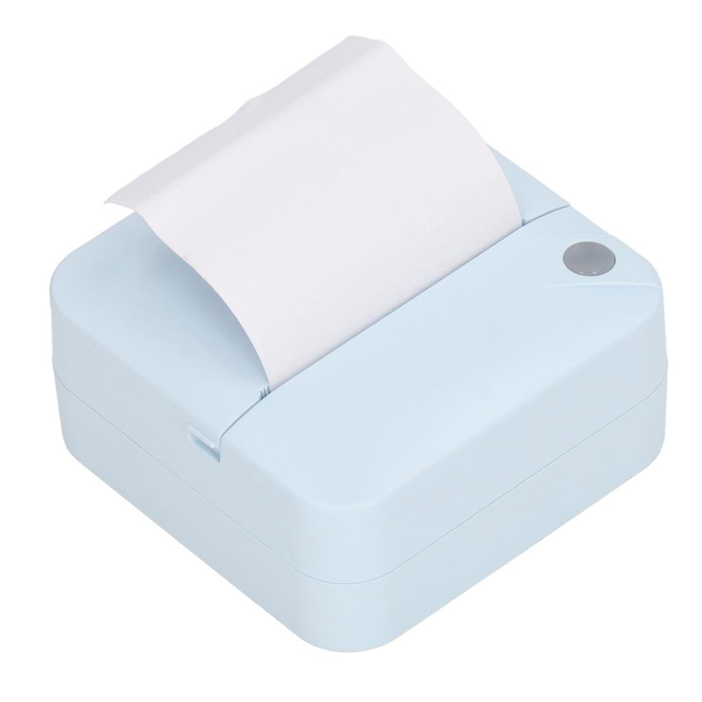 Mini Printer Student Blue Mini Pocket Portable Bluetooth Thermal Printer for Wrong Questions Notes